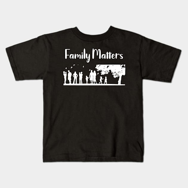 Family Matters Kids T-Shirt by MisterMash